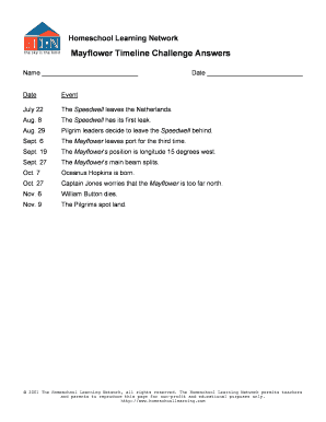 mayflower timeline