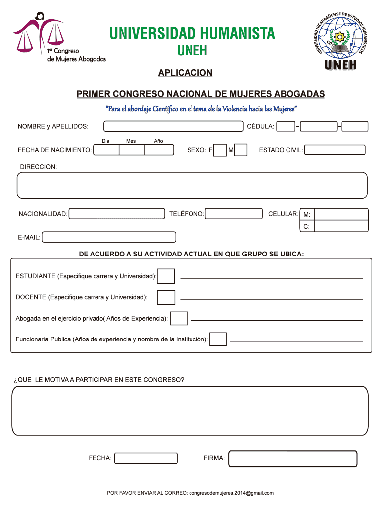 APLICACION PRIMER CONGRESO NACIONAL DE MUJERES ABOGADAS Vista previa en la página 1