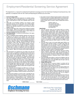 EmploymentResidential Screening Service Agreement - swimsaaa