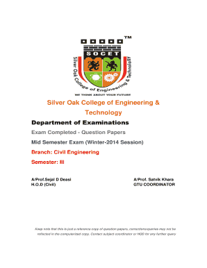 Branch: Civil Engineering Semester: III - Silver Oak College of ... - socet edu