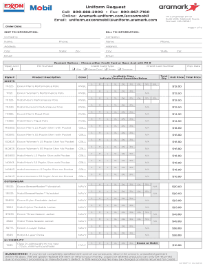 Uniform Order Form Template Excel from www.pdffiller.com