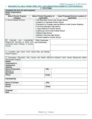 EPSDT Expansion II B RFP 13-07 FILLABLE FORMS TEMPLATE