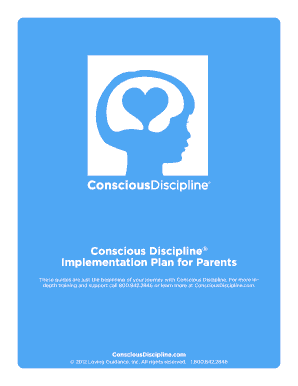 Conscious Discipline Implementation Plan for Parents