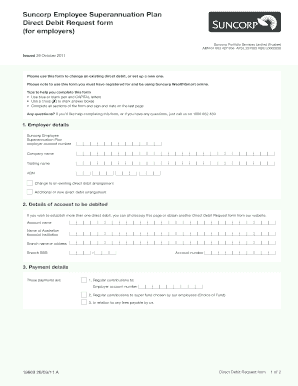 Stratapay direct debit - suncorp employee super plan