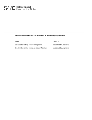 Invitation to Tender - Media Buying - S4C