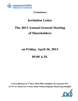 Sample Letter For Meeting Invitation from www.pdffiller.com