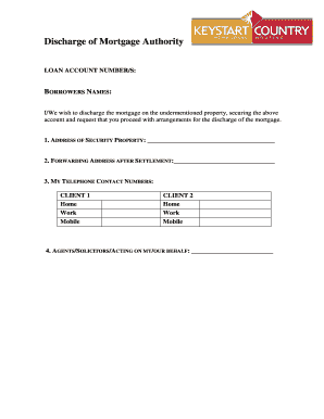 Release of mortgage sample - Discharge of Mortgage Authority - Home Loan Experts