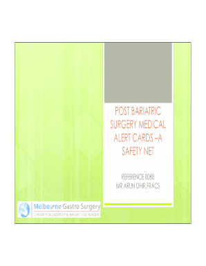 Printable Bariatric Surgery Card - 295168414