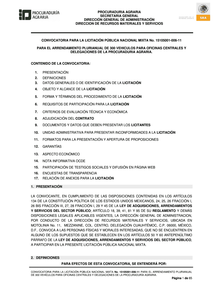 PROCURADURIA AGRARIA SECRETARIA GENERAL DIRECCIN GENERAL - pa gob Vista previa en la página 1