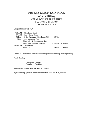 PETERS MOUNTAIN HIKE Winter Hiking - BSA Troop 72 Camp ... - troop72campspirit