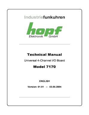 Technical Manual Model 7170 - hopf Elektronik GmbH