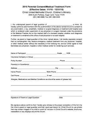 Parental Consent Medical Treatment Form - Christ Church - christchurchsl