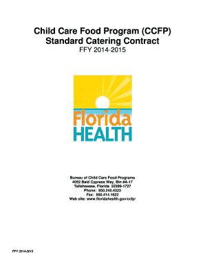 (CCFP) Standard Catering Contract - FloridaAfterschoolMeals.org - floridaafterschoolmeals