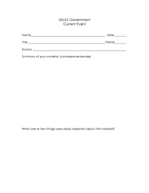 USAZ Government Current Event - Mr Waddell