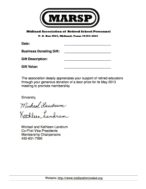 Retirement letter to employee - Marsp - Midland Association of Retired School Personnel - midlandretireded