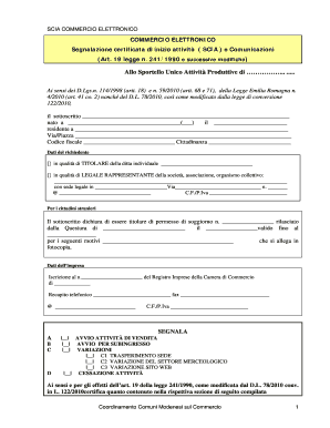 Technical interview evaluation form excel - Segnalazione certificata di inizio attivit ( SCIA ) e Comunicazioni - unionedelsorbara mo