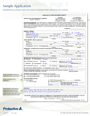 Sample Application application page 1 - MyProtective