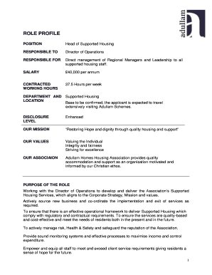 Head of Supported Housing - adullam org