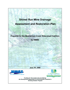 Shimel Run Mine Drainage Assessment and Restoration Plan - wbsrc