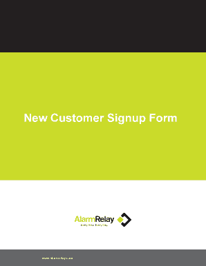 New Customer Signup Form