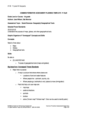 COMMON FORMATIVE ASSESSMENT PLANNING TEMPLATE- st1 Draft - et nwresd