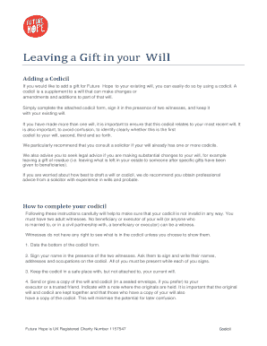 Leaving a Gift in your Will - Future Hope - futurehope