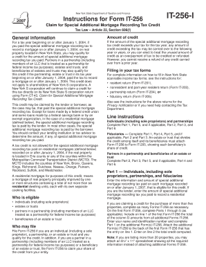 Instructions for Form IT-256 New York State Department of