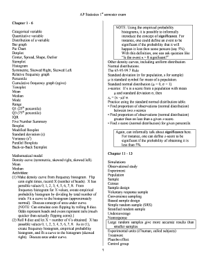 AP Statistics 1st semester exam Chapter 1 - 6 Categorical variable ...