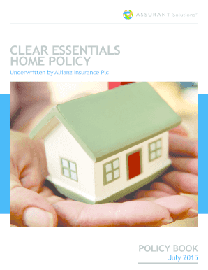 Clear eSSeNTIalS Home PolICy - Assurant Intermediary - assurantintermediary co