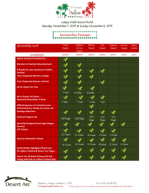 25q201 - Sponsorship Packages - Desert Arc - desertarc