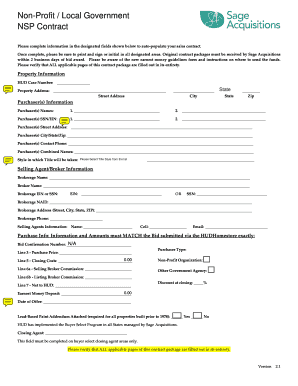 Simple payment agreement letter - Sage Sales Contract for Non-Profit Local Government and NSP for all areas