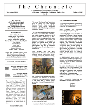 THS 4Q Newsletter - bTrappeHistoricalSocietybborgb - trappehistoricalsociety