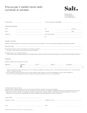 Swiss Mobile Number Transfer Authorization