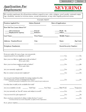 Employment Application Form