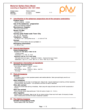 Material Safety Data Sheet - John D Walsh
