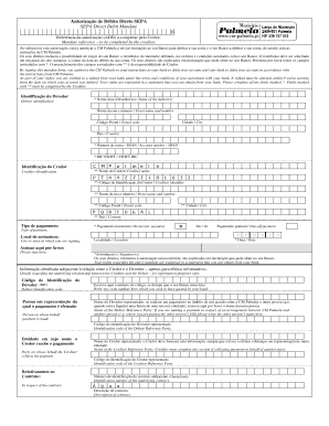 Example of direct debit - Autorizao de Dbito Direto SEPA SEPA Direct Debit Mandate N - cm-palmela