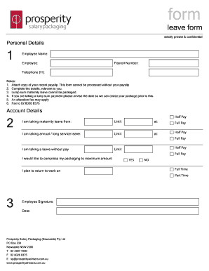 Leave Form Sal Pack