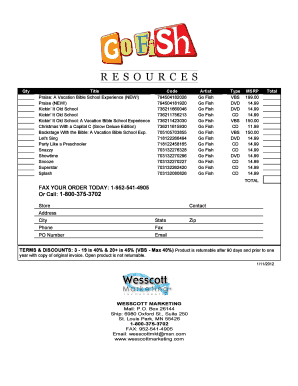 FAX YOUR ORDER TODAY 1-952-541-4905 Or Call 1-800-375-3702