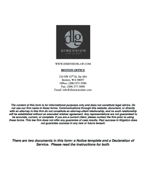 There are two documents in this form a Notice template