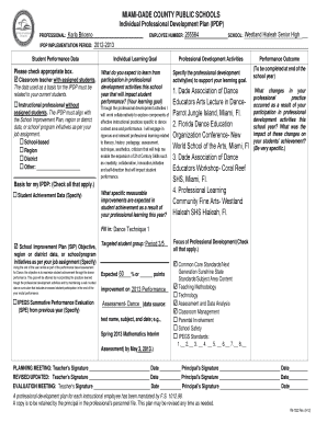 IPDP Sample - Miami-Dade County Public Schools - vpa dadeschools