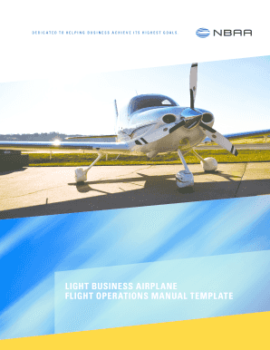 NBAA Light Business Airplane Flight Operations Manual Template