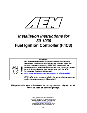 Warning letter for misconduct - Installation Instructions for 30-1930 Fuel Ignition ... - Download - download telematica