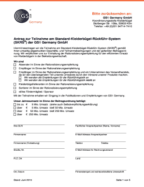 Bitte zurcksenden an - GS1 Germany