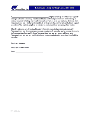 Drug Testing Consent Form - bTransmaritimeb