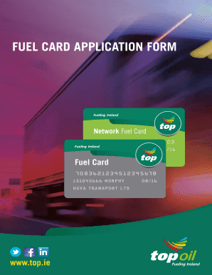 FUEL CARD APPLICATION FORM - bTopb Oil - top