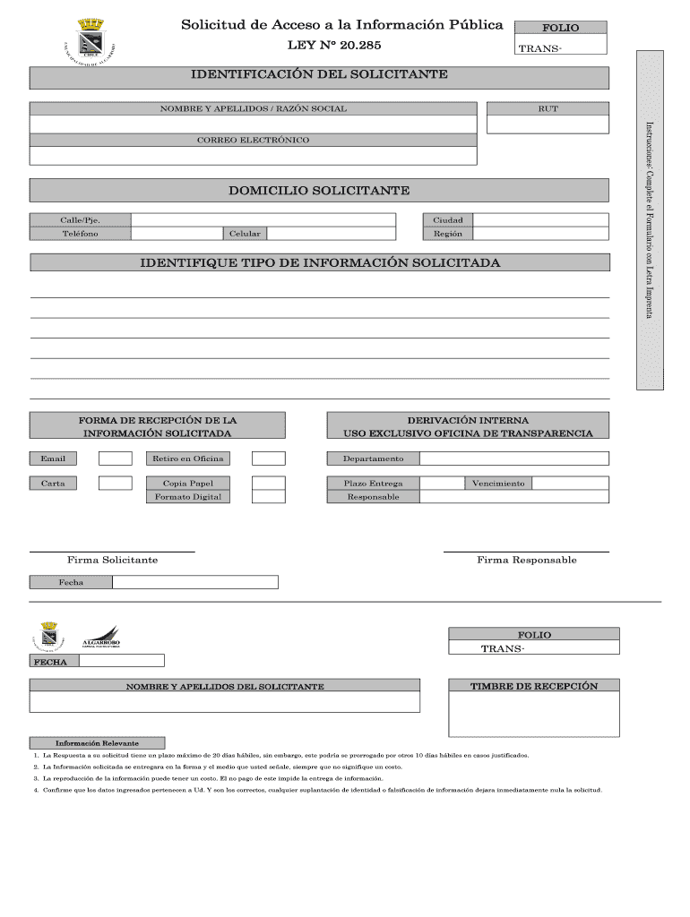 Formulario Solicitud doc Vista previa en la página 1