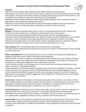Malmsbury Primary School Anti-bullying and Harassment Policy - malmsburyps global2 vic edu