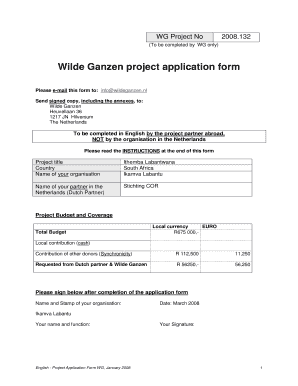 wilde ganzen nl grant application form