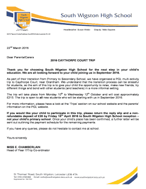 Thank you for choosing South Wigston High School for the - southwigston leics sch