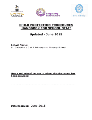 Child Protection Handbook for Staff June 2015 - St Catherine's C of - stcatherinescofe co